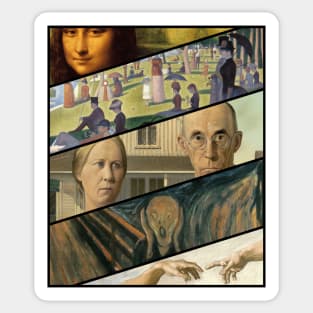 Classic Paintings Mockup Sticker